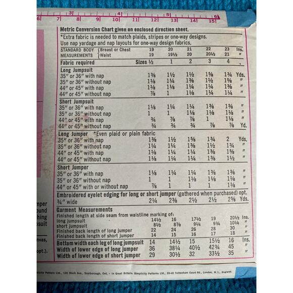 Simplicity Sewing pattern 5382 kids jumper overall - Picture 3 of 5